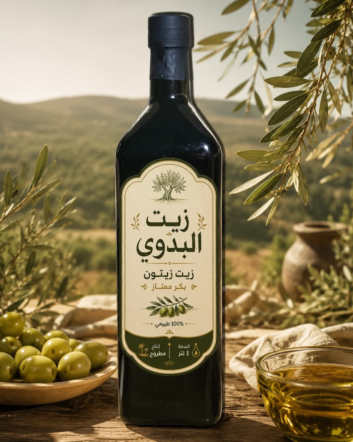 زيت زيتون بكر ممتاز — لتر