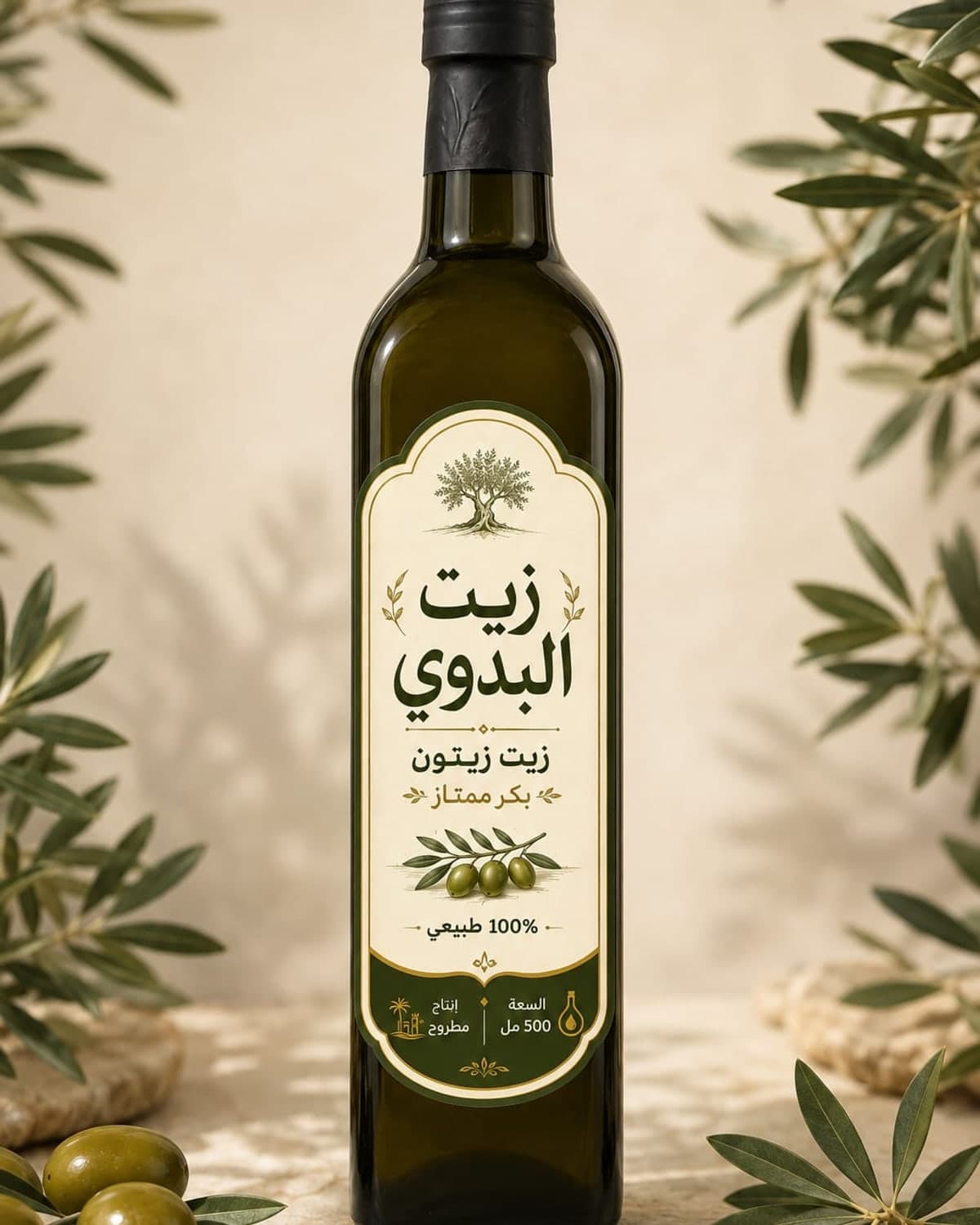 زيت زيتون بكر ممتاز — نص لتر